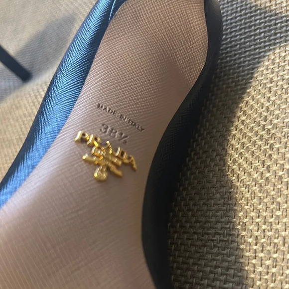 Prada Black Leather Stiletto Heels NWOB - Picture 3 of 7